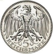 5 Reichsmark Pattern obverse image