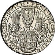 5 Reichsmark Paul von Hindenburg - Pattern obverse image