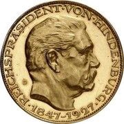5 Reichsmark Paul von Hindenburg - Pattern reverse image