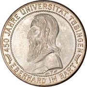 5 Reichsmark Tubingen University, Germany, 1927 reverse image