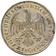 5 Reichsmark Pattern obverse image