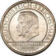5 Reichsmark Weimar Constitution obverse image