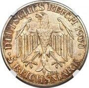 5 Reichsmark Graf Zeppelin - Pattern obverse image