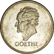 5 Reichsmark Goethe, Germany, 1932 reverse image