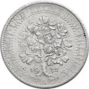 5 Reichsmark Pattern, Germany, 1932 reverse image