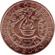 10 Euros Heavenly Messengers: Uriel - The Illuminating Angel obverse image