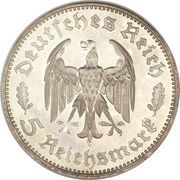 5 Reichsmark Friedrich Schiller obverse image