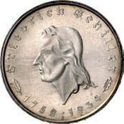 5 Reichsmark Friedrich Schiller - Pattern, Germany, 1934 reverse image