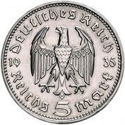 5 Reichsmark Pattern obverse image