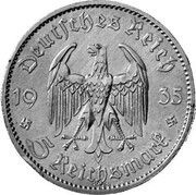 5 Reichsmark Saar - Pattern obverse image