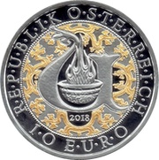 10 Euros Heavenly Messengers: Uriel - The Illuminating Angel; Colored obverse image
