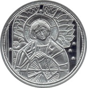10 Euros Heavenly Messengers: Uriel - The Illuminating Angel; Colored, Austria, 2018 reverse image
