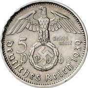 5 Reichsmark Pattern obverse image