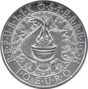 10 Euros Heavenly Messengers: Uriel - The Illuminating Angel obverse image