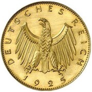 20 Reichsmark Saxony - Pattern obverse image