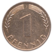 1 Pfennig Bank of German States, Germany, 1948-1949 reverse image