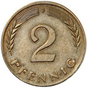 2 Pfennig Pattern reverse image