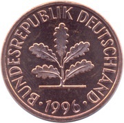 2 Pfennig magnetic obverse image