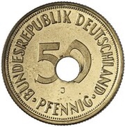 50 Pfennig Pattern, Germany, 1950 reverse image