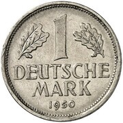 1 Deutsche Mark Pattern, Germany, 1950-1965 reverse image