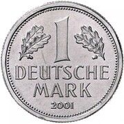 1 Deutsche Mark Pattern, Germany, 2001 reverse image