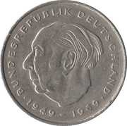 2 Deutsche Mark Theodor Heuss obverse image