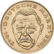 2 Deutsche Mark Ludwig Erhard and Kurt Schumacher - Pattern obverse image