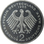 2 Deutsche Mark Ludwig Erhard obverse image