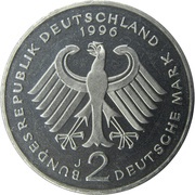 2 Deutsche Mark Willy Brandt obverse image