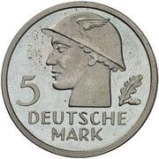5 Deutsche Mark Pattern, Germany, 1951 reverse image