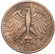 5 Deutsche Mark Germanic Museum - Pattern obverse image