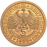 5 Deutsche Mark Markgraf von Baden - Pattern obverse image