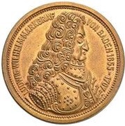 5 Deutsche Mark Markgraf von Baden - Pattern, Germany, 1955 reverse image