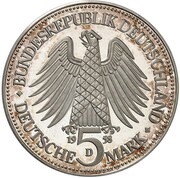 5 Deutsche Mark Saar - Pattern obverse image
