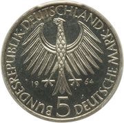 5 Deutsche Mark Gottlieb Fichte obverse image