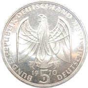 5 Deutsche Mark Ludwig van Beethoven obverse image