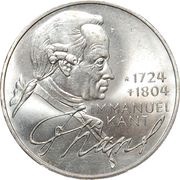 5 Deutsche Mark Immanuel Kant, Germany, 1974 reverse image