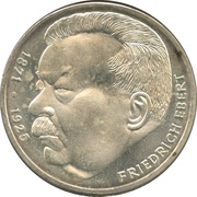 5 Deutsche Mark Friedrich Ebert, Germany, 1975 reverse image