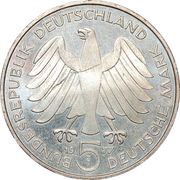 5 Deutsche Mark Carl Friedrich Gauss obverse image