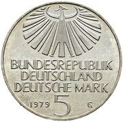 5 Deutsche Mark Otto Hahn obverse image