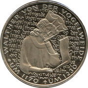 5 Deutsche Mark Walther von der Vogelweide, Germany, 1980 reverse image