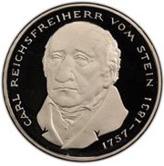 5 Deutsche Mark Freiherr vom Stein, Germany, 1981 reverse image