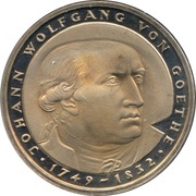 5 Deutsche Mark Johann Wolfgang von Goethe, Germany, 1982 reverse image