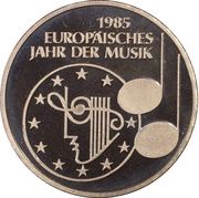 5 Deutsche Mark European Year of Music, Germany, 1985 reverse image
