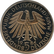 5 Deutsche Mark Universität Heidelberg obverse image