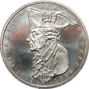 5 Deutsche Mark Friedrich der Große, Germany, 1986 reverse image