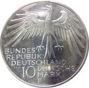 10 Deutsche Mark Olympic Games in Munich obverse image