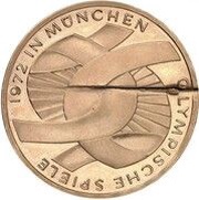 10 Deutsche Mark Olympic Games in Munich - Pattern, Germany, 1972 reverse image
