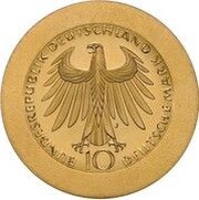 10 Deutsche Mark Olympic Games in Munich - Pattern obverse image