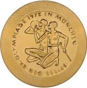 10 Deutsche Mark Olympic Games in Munich - Pattern, Germany, 1972 reverse image